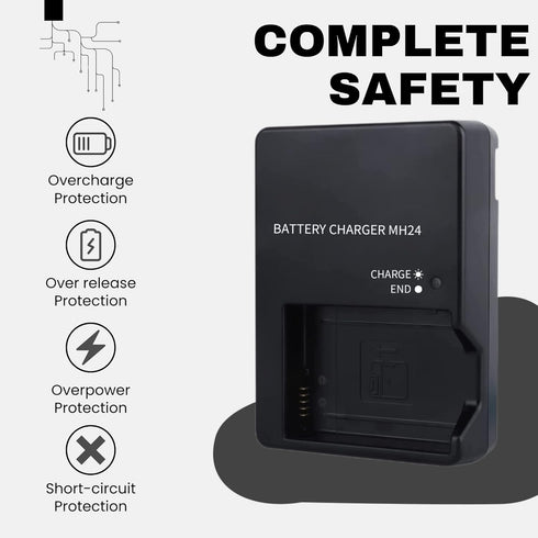 MH-24 Battery Charger for Nikon En-el14, En-el14a, P7100, P7000, D5100, D5200, D5300, D5500, D5600, Df Cameras