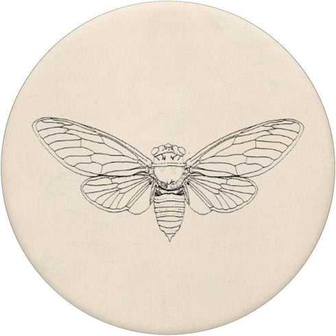 PopSockets PopGrip: Swappable Grip for Phones & Tablets, Brood X Cicada 2021 Simple Minimal Cicada Illustration