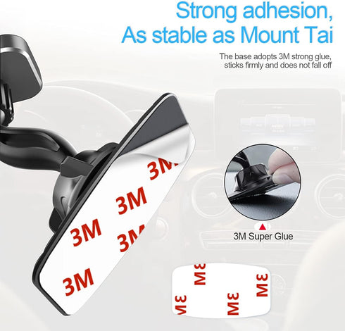Magnetic Phone Mount for Car, 360° Rotatable Universal Holder for Dashboard, Suitable for iPhone 12/12 Pro/Pro Max