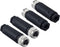 M8 4-Pin A Coding Female Circular Aviation Connector Plug, 8mm Waterproof Adapter, 4 Pack