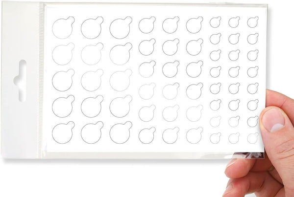 Stackable Webcam/Camera Vinyl Covers, 57 Tabbed Low-Tack Restickable Webcam Sticker, Multiple Sizes, White 57-Pack