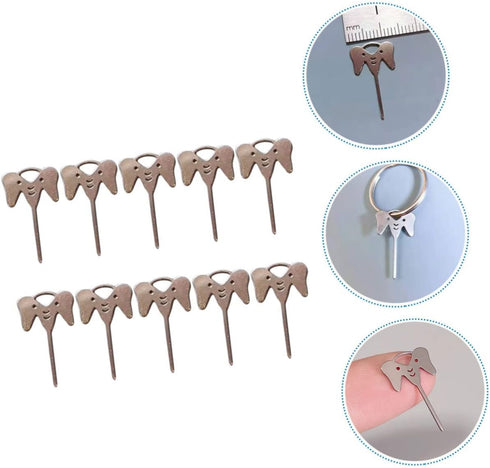 HyKab 10pcs Silverx4p Eject Ejecting Opener Removers Card Remover Chip Ejectors Design Steel for Needles Tablet Needle
