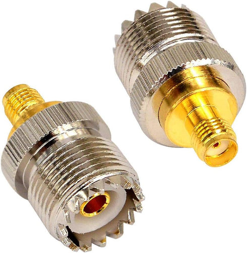 onelinkmore SMA Female to SO239 Female RF Two Way Radio Coax Adapter UHF Jack for CB Radio Walkie Talkie (Pack of 2)