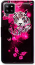 Galaxy A42 5G Case, White Tiger Butterfly Leather Flip Wallet Cover with Card Slot Holder Kickstand for Samsung A42