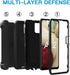 Heavy Duty Case for Samsung Galaxy A12, Shockproof, Dropproof, Dust-Proof with Clip (Black)