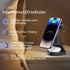 Wireless Charger, 3 in 1 Magnetic Wireless Charger Stand, Fast Dock for iPhone 16/15/14/13/12 Series, Apple Watch,
