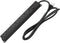 Metal Wall Mount Power Strip, 6 AC Outlets, Aluminum Alloy Socket with Switch, 3 FT Power Cord, Black