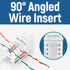 Everest Media Solutions 90° Angled CAT6A Keystone Jack, Slim Profile RJ45 Ethernet Connector, 20-Pack