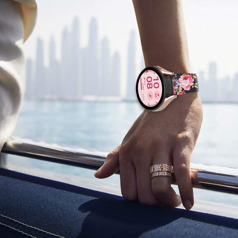Bands Compatible with Samsung Galaxy Watch - 20mm Printed Leather Replacement Strap for Various Models