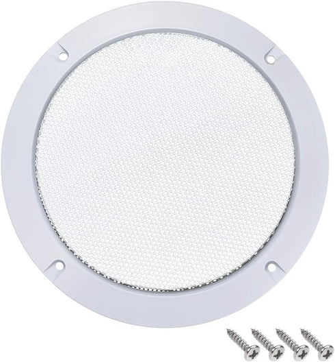 uxcell 8" Speaker Grill Mesh Decorative Circle Woofer Guard Protector Cover Accessories (White)
