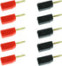 Maxmoral 10pcs Mini 2mm Stackable Banana Plug Wire Cable Connector (Red+Black)