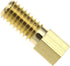 Create Idea 4pcs Brass Gold Plating Banana to Spade Adapter Connector for Audio Cables with 2 Screw-in Angles
