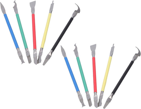 CPU Glue Removal Tool, 2Set TE-018 5 in 1 BGA Repair Knife, Disassembly Tool for Motherboard Chip