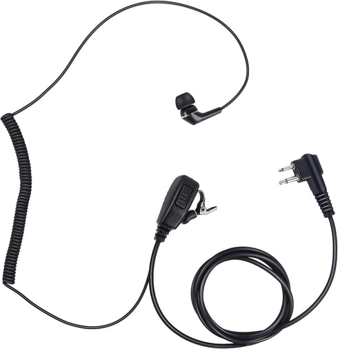 2 Pin Ear Bud in Ear Earbud Ptt Mic Earpiece, Two Way Radio Headset for Motorola Walkie Talkie CLS 1410 DLR1060 (Black,