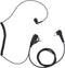 2 Pin Ear Bud in Ear Earbud Ptt Mic Earpiece, Two Way Radio Headset for Motorola Walkie Talkie CLS 1410 DLR1060 (Black,