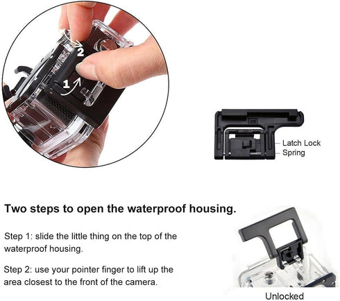 VVHOOY Waterproof Case for AKASO EK7000 EK5000/REMALI CaptureCam/Apexcam Action Camera Underwater Housing