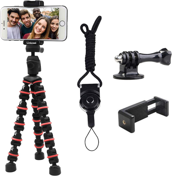 Phone Tripod: Linkcool Octopus Tripod with Wireless Remote for iPhone, Cell Phone, Camera, Travel