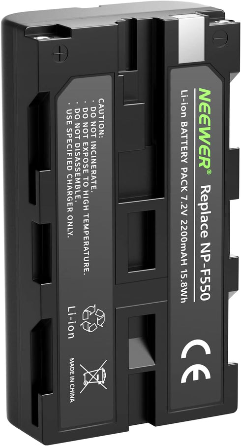 Neewer Rechargeable Li-ion Battery Replacement for Sony NP-F550/570 - Compatible with Field Monitor