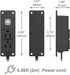 Power Strip with USB Ports, Wall Mounted Flat Plug, 2AC Outlet 2 USB, 6.56 Feet Extension Cord