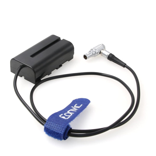 Eonvic Dummy Battery to 2 Pin Male Power Cable for Z CAM E2, NP F970 F550 F570, Atomos Ninja V, Blackmagic Monitor