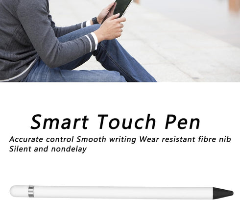 Capacitive Touch Screen Stylus Pens, Soft Silicone Tip, Accurate, Wear Resistant, Compatible with All Devices (White)