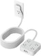 TESSAN Flat Plug Long Extension Cord, 25 Ft, Power Strip with 8 Outlets and 3 USB Ports