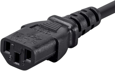 Monoprice 3ft Power Cord Cable, 16AWG, Black, 3 Conductor PC Power Connector Socket (C13/5-15P)