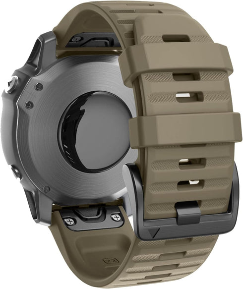 ANCOOL Compatible with Fenix 6 Bands, 22MM Easy-fit Soft Silicone Replacement for Fenix 7/6 Pro/5 Series