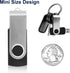 IMEASON 16GB 2.0 FAT32 16 Swivel Design USB Flash Drive with Keychain, USB Portable Thumb Drive Memory Stick, Format