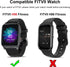 2 Pack Stretchy Nylon Watch Bands Compatible with Woneligo/Fitpolo Smart Watch IDW13, Loop Soft Elastic Straps for