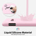 Oakxco Samsung Galaxy S10e Phone Case, Rose Light Pink Liquid Silicone Cute Thin Slim Soft Rubber TPU Protective Cover