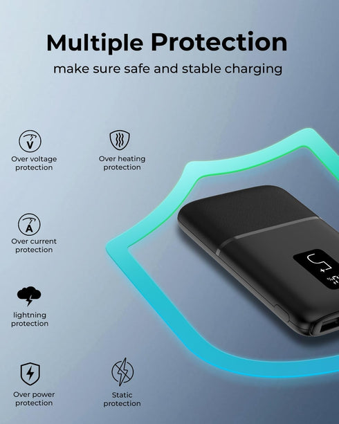 Vida IT 2-Pack Small Power Bank, 5000mAh USB Battery Pack for Heated Clothing Vest Jacket, Portable Phone Charger for
