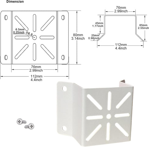 WiTi Mini Size Corner Wall Mount for WiFi IP Camera - Solid Metal Holder for Security Cameras, Compatible with Wyze