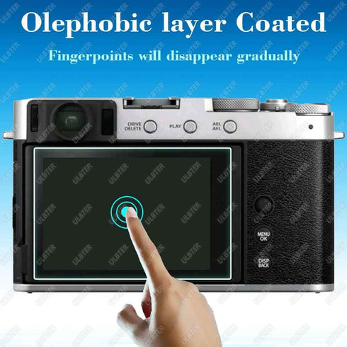 Screen Protector for Fujifilm X100VI, X-E4, X100V, 0.3mm 9H Tempered Glass Saver with Hot Shoe Cover, Anti-Scratch [3