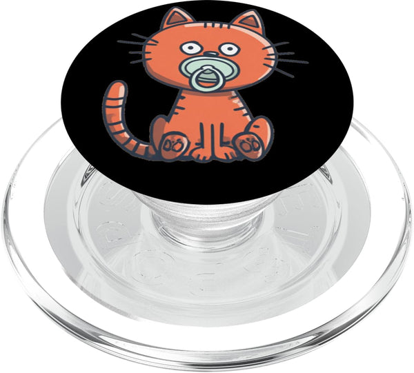 Pacifier Cat Outfit Amazing Cat with Pacifier for Baby Cats Lovers PopSockets PopGrip for MagSafe