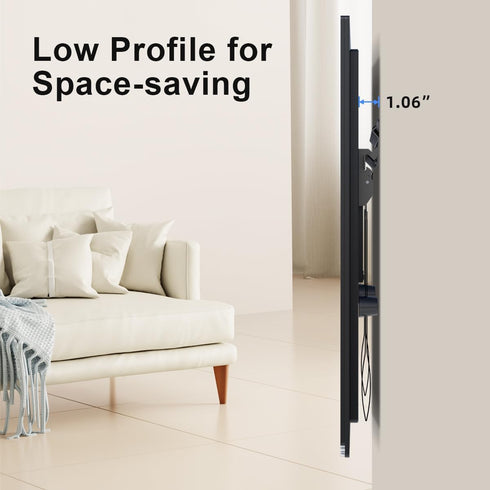 Suptek Studless TV Wall Mount for Most 23-60 Inch TVs up to 99 lbs, Low Profile No Drill TV Mount, Drywall TV Bracket