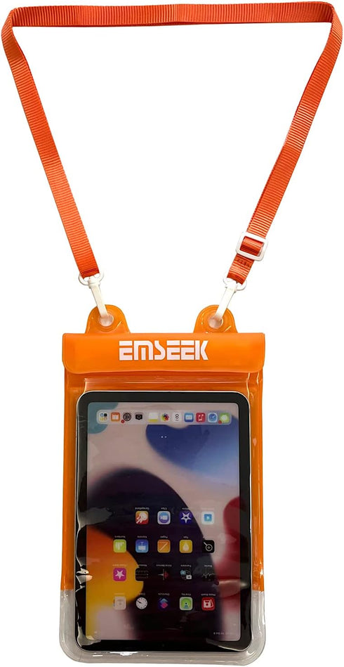 Waterproof Case for Amazon Kindle Paperwhite Oasis Fire 7, eReader Bag Holder Pouch, Orange