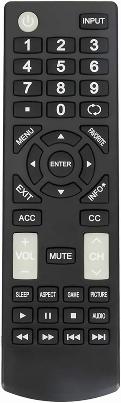Replacement Remote Control for Insignia TV HDTV NS-40D510NA21, NS-19D310NA21, NS-32D310NA21, NS-24D310NA21,
