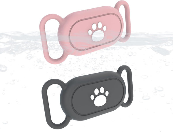 (2 Packs) Protective Cases Waterproof for Samsung Galaxy SmartTags 2, Doweiss Silicon Rubber Anti-Scratch Cover for Pet