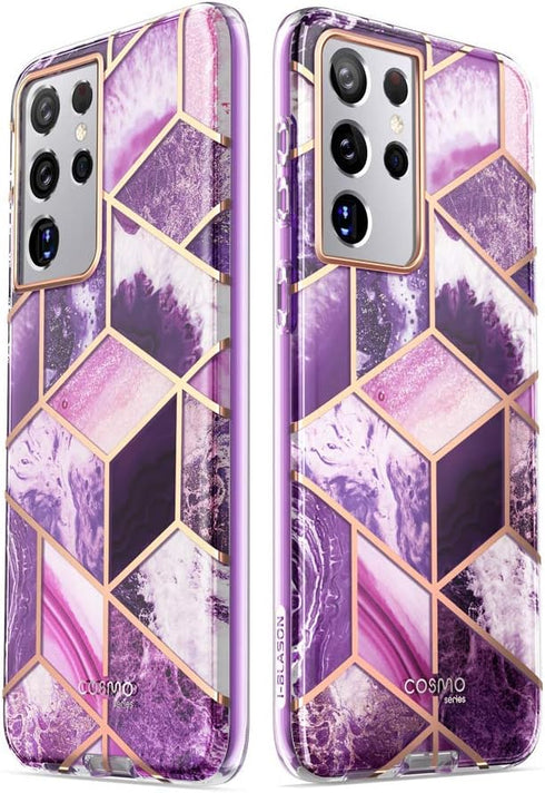 i-Blason Cosmo Series Case for Samsung Galaxy S21 Ultra 5G, Slim Stylish Protective Case (Amethyst)