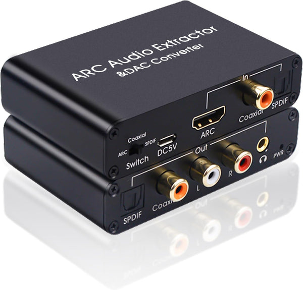 Hdiwousp HDMI ARC to Optical Audio Adapter 192Khz DAC Digital to Analog Audio