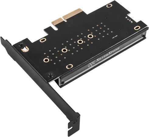 SilverStone Technology ECM24-ARGB M.2 NVMe SSD NGFF M Key to PCIe x4 ARGB Adapter Card with Heatsink