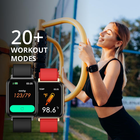 Spade & Co Health Smartwatch 2 - Fitness Tracker with Body Temperature, Blood Oxygen, Heart Rate Monitoring, Sleep