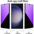 2 Pack Anti-Blue Privacy Screen Protector for Samsung Galaxy S23 Ultra Anti-Spy Soft Film Support Finger Unlock 6.8 inch + 2 Pack Camera Lens Glass Protector
