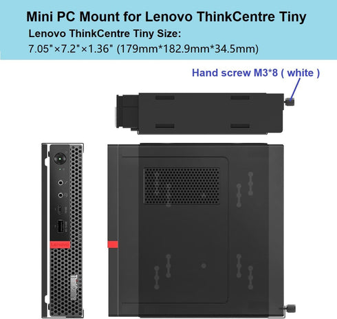 JINGCHENGMEI Wall Mount for Mini PC, Compatible with Dell OptiPlex Micro Form Factor, VESA and Under Desk Mounting