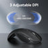 TECKNET 2.4G 3 2000/1500/1000 2-Year Folding Wireless Mouse, Travel Mouse Portable Adjustable DPI Compatible