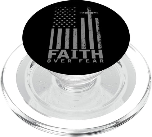 America Pride PopSockets PopGrip for MagSafe - US Flag Faith Over Fear Prayer