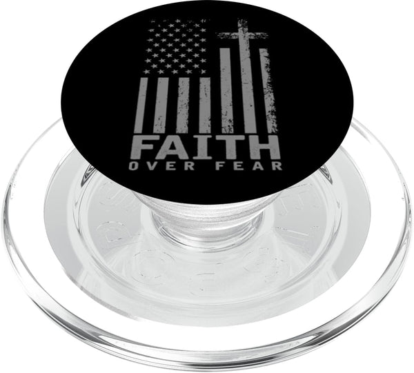 America Pride PopSockets PopGrip for MagSafe - US Flag Faith Over Fear Prayer