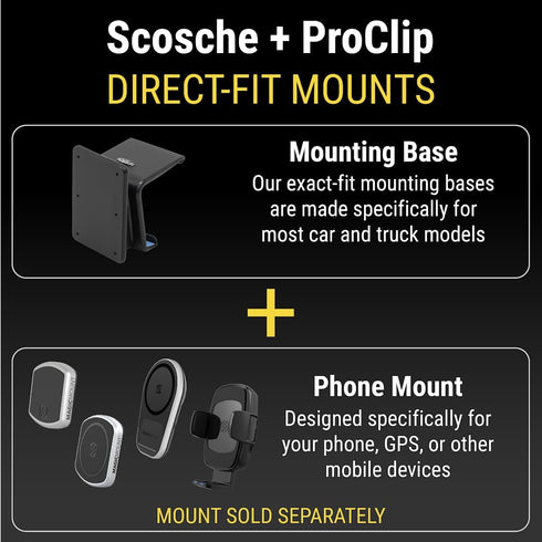 Scosche UH2AMPS Non-Magnetic Universal Cell Phone Holder with AMPS Mounting Plate, Compatible with iPhone