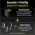 Scosche UH2AMPS Non-Magnetic Universal Cell Phone Holder with AMPS Mounting Plate, Compatible with iPhone